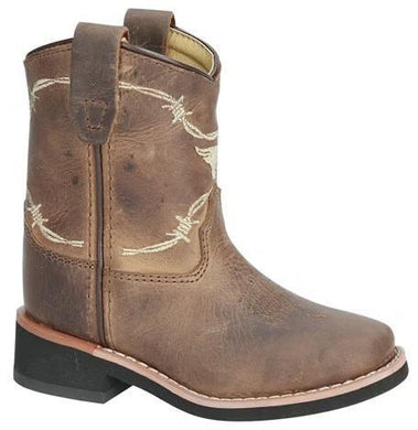Smoky Mountain Toddler Logan Brown Waxed Dist Boot 3923T