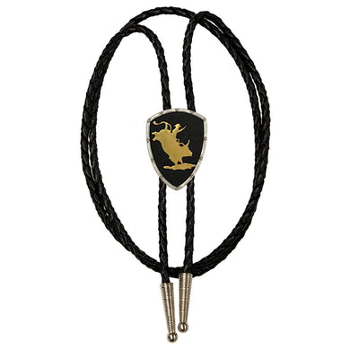 Rodeo Silver, Gold, Matte Black Bolo Tie