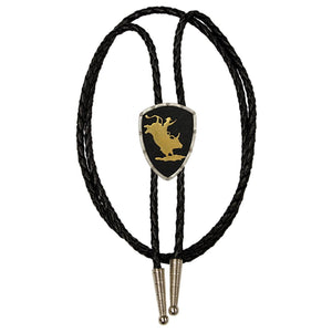 Rodeo Silver, Gold, Matte Black Bolo Tie