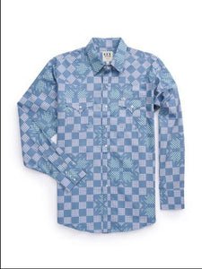 Ely Cattleman Long Sleeve Patchwork Print Western Snap Shirt 2027112