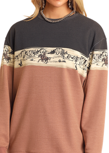 Rock & Roll Scenery Border Sweatshirt BW91T05254