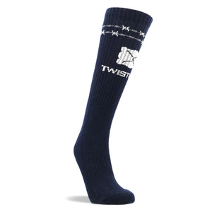 Twisted X Barbed Wire Socks Navy