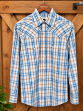 Load image into Gallery viewer, Stetson Mens L/S Shirt Snap 2 Pocket Plaid 3064 Shadow Dobby Plaid 11-001-0478-6069 GY