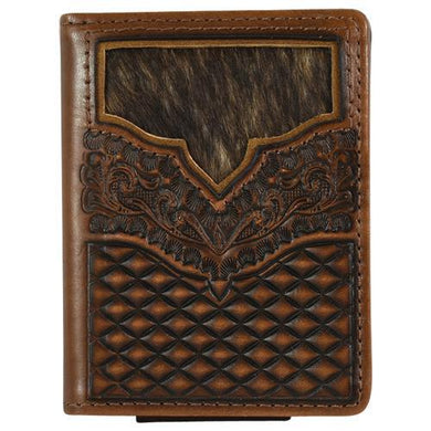 Justin Bifold Card Wallet w/Magnetic Clip Brindle Inlay 2122565M9