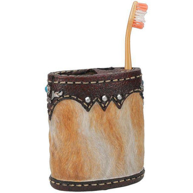 Tough 1 Cowhide Print Toothbrush Holder  87-96078-0-0