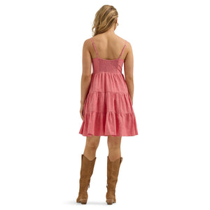 Wrangler Women's  Strappy Tiered Dress Red 112365032