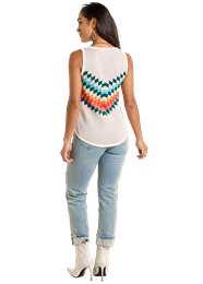 Panhandle Slim Ladies Knit Chevron Tank (Cream) LW20T06638