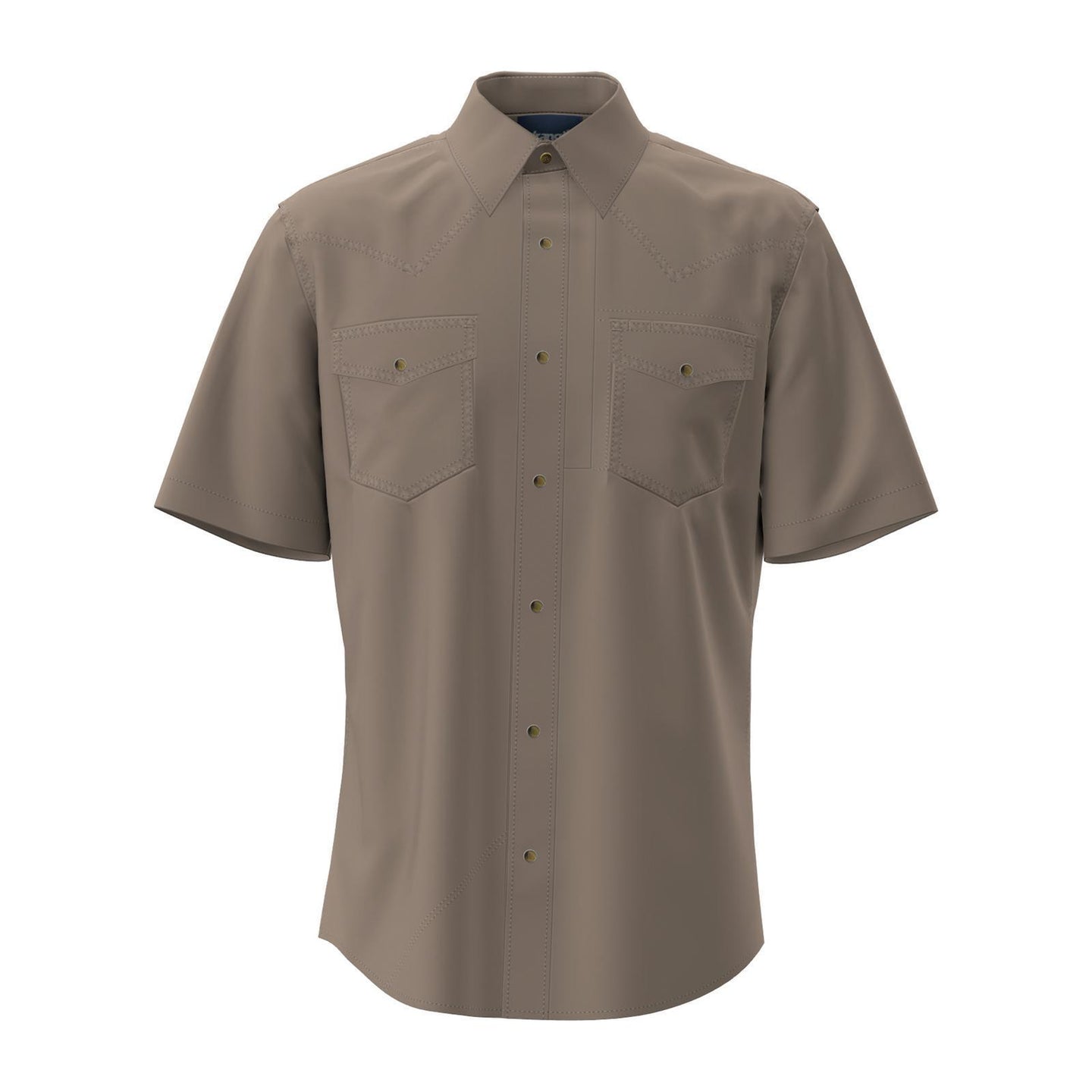 Wrangler® Performance Short Sleeve Shirt - Snaps - Tan 112369444