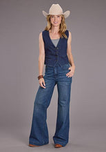 Load image into Gallery viewer, Stetson Women&#39;s Denim Vest Dk Wash 1107402025003