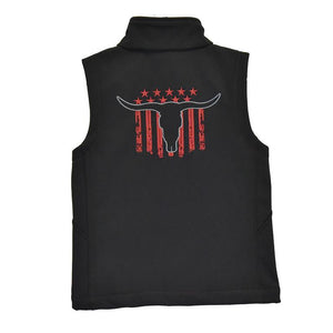 Cowboy Hardware Yth Skull Banner Polyshell Vest 387229-010