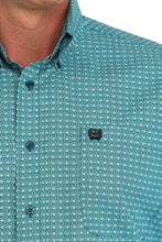 Load image into Gallery viewer, Cinch Men&#39;s L/S Medallion Print Turquoise MTW1105900