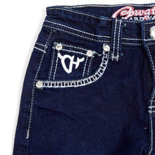 Load image into Gallery viewer, Cowboy Hardware Tod Skull Boot Stitch Boot Cut Jean Med Wash 702050-450-JT