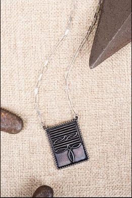 Tipi Western Boot Stitch Detail Necklace