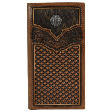 Justin Rodeo Wallet Brindle Inlay Cross Concho 2122767W9