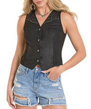 Load image into Gallery viewer, ROCK &amp; ROLL DENIM - STAR STUDDED VEST - BW98C08093