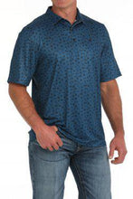 Load image into Gallery viewer, Cinch Mens S/S Arenaflex Polo Blue MTK1863046