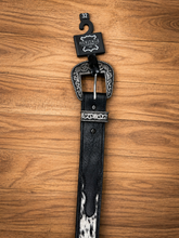 Load image into Gallery viewer, Heritage Leather Black American Bison with Hair on Hide Center 6332