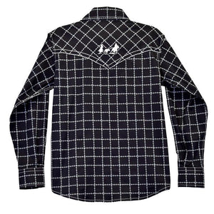 Cowboy Hardware TOD Barbed L/S print, Black 725561-010-T