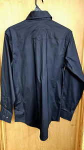 Panhandle Slim Mens Long Sleeve 2 pocket Snap - Black - SMN2S06807