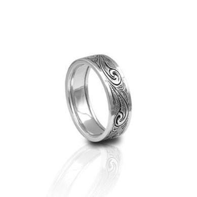 Kelly Herd Men's Engraved Western Wide Band Ring size 13
