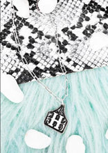 Load image into Gallery viewer, TIPI Cattle Tag Initial Silvertone Necklace