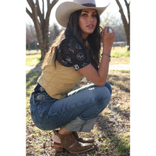 Load image into Gallery viewer, Cruel Denim Womens Vest Gold CTV7532001