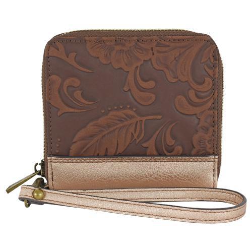 Catchfly Mini Wallet Embossed Tooling w/metallic gold 22033599W