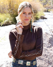 Load image into Gallery viewer, Cruel Denim Ladies L/S Top 9/26 Brown CTK7549001