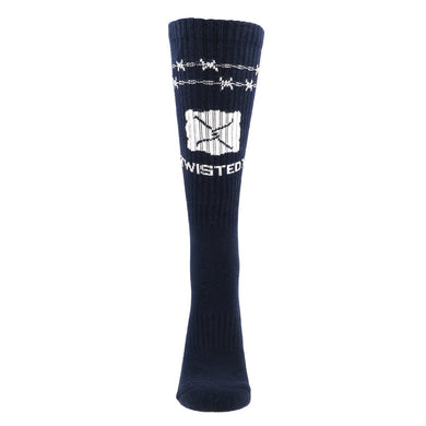 Twisted X Barbed Wire Socks Navy