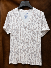 Load image into Gallery viewer, Rock &amp; Roll Boot Stitch Print Perf Tee Natural TW21T08862