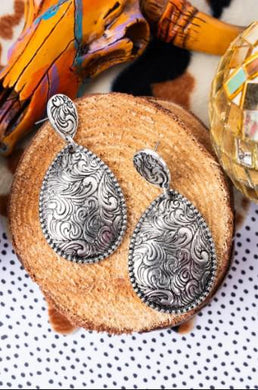 Tipi Horizon Hill Scroll Teardrop Earrings