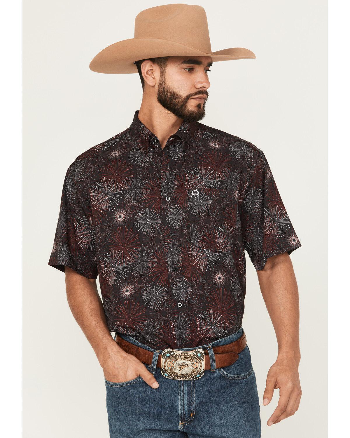 Cinch Men's Arenaflex  Shirt Fireworks Black MTW1704156