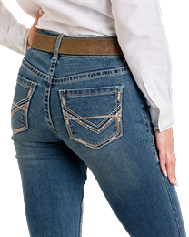 Rock&Roll Women's Bootcut Petal Stitch Emb Riding Jean BW4RD06394