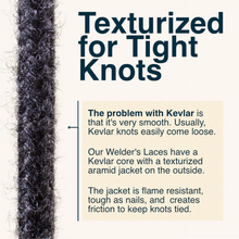 Load image into Gallery viewer, Adventure Andy Welder's Laces 72 in (183cm) &amp; 84in (210cm) Black