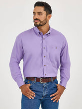 Load image into Gallery viewer, Wrangler® George Strait™ Violet Solid One Pocket Button Down Shirt