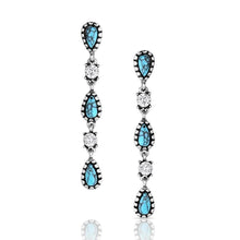Load image into Gallery viewer, Attitude Jewelry Snowfall Ridge Turquoise Necklace &amp; Earring Set ANC6557 &amp; AER6557