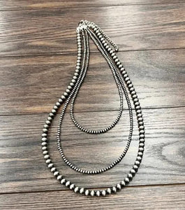 ISAC 3-strand Navajo Bead Necklace 738808