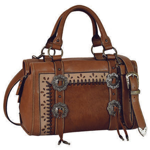 Justin Hair On Satchel w/Conchos 2110716