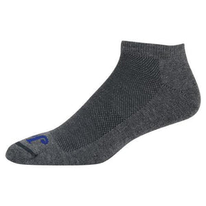 Justin Men's No Show Half-Cushion Sock Gry/Blue 3 Pk  20995