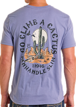 Load image into Gallery viewer, Panhandle Slim Go Climb a Cactus Blue Tee PU21T06595