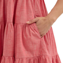 Load image into Gallery viewer, Wrangler Women&#39;s  Strappy Tiered Dress Red 112365032