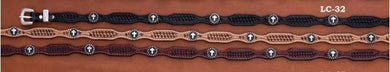 Austin Accent Hatband Leather w/ Cross Concho LC-32