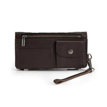 Load image into Gallery viewer, Montana West Genuine Leather Tooled Bi-Fold Wallet with Detachable Zippered Pocket MWL-4206