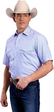 Load image into Gallery viewer, ROPER Western Shirt Mens S/S Stripe Snap Blue 01-002-0144-0265 BU