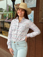 Load image into Gallery viewer, Panhandle Ladies LS 2Pkt Snap Pink RWN2S08949