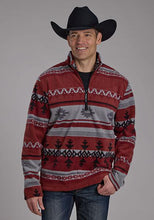 Load image into Gallery viewer, Ropers 1/4 Zip Front Fleece Pullover Mens Outerwear 0309702506631 grey/burgandy