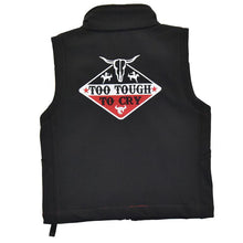 Load image into Gallery viewer, Cowboy Hardware Inf/Tod Too Tough to Cry Polyshell Vest Black 787-234-010