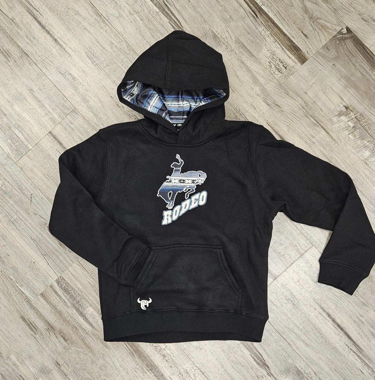 Cowboy Hardware Yth Rodeo Bronc Fleece Hoodie Black 371256-010