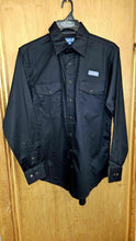 Load image into Gallery viewer, Panhandle Slim Mens Long Sleeve 2 pocket Snap - Black - SMN2S06807