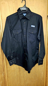 Panhandle Slim Mens Long Sleeve 2 pocket Snap - Black - SMN2S06807